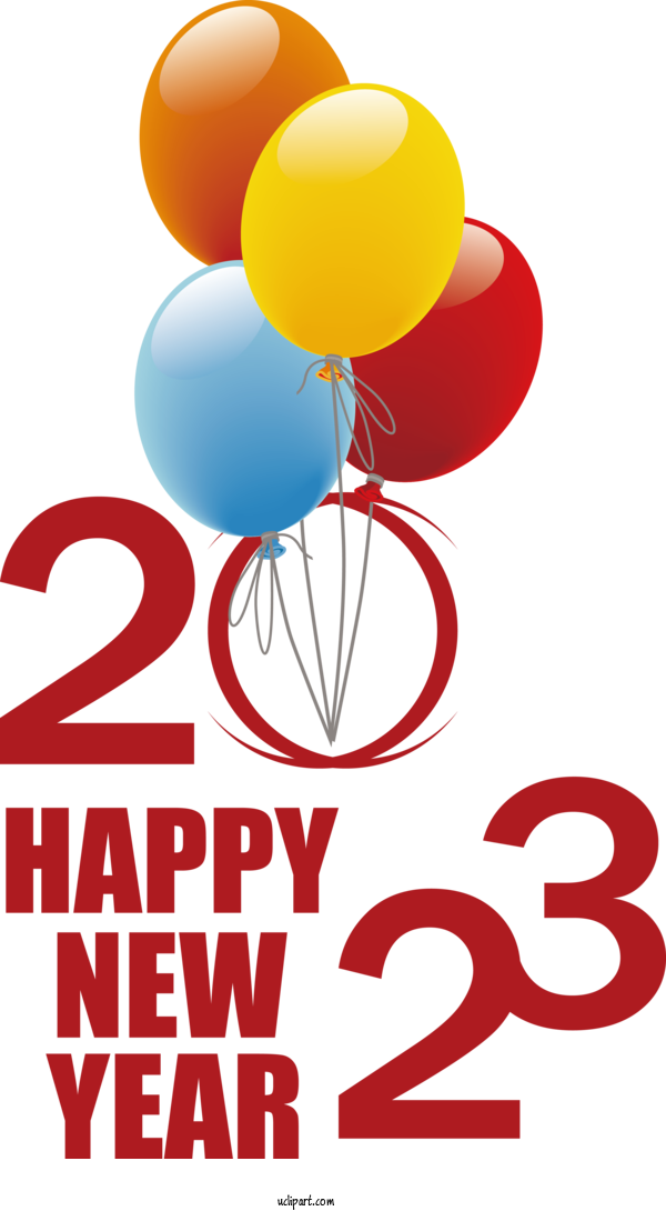 Free Holidays Logo Stardoll Balloon For New Year 2023 Clipart Transparent Background