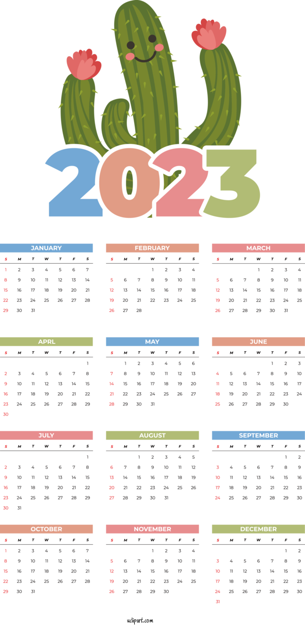 Free Life Calendar 2023 Almanac For Yearly Calendar Clipart Transparent Background