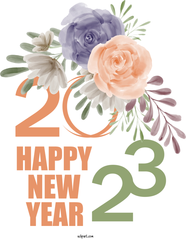 Free Holidays Design Vector Visual Arts For New Year 2023 Clipart Transparent Background