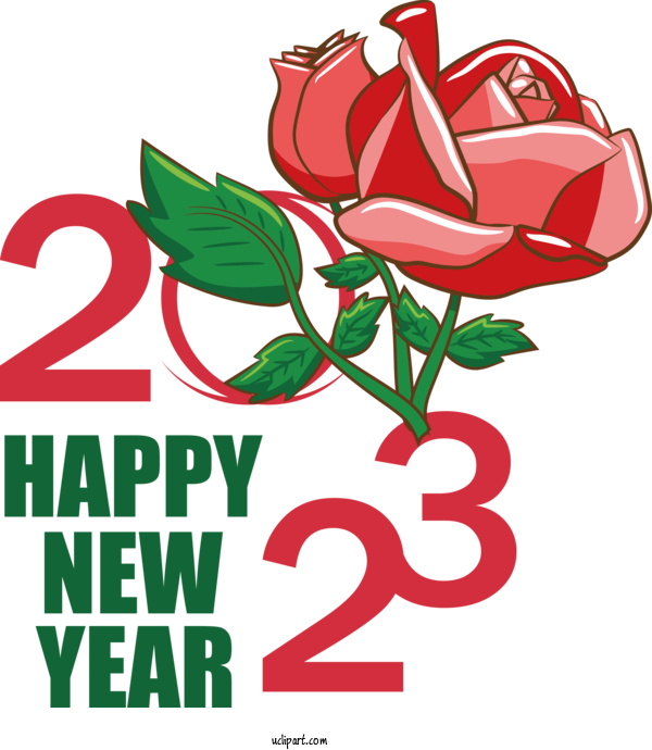 Free Holidays Flower Floral Design Flower Bouquet For New Year 2023 Clipart Transparent Background