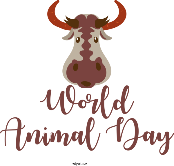 Free Holidays Reindeer Deer Logo For World Animal Day Clipart Transparent Background