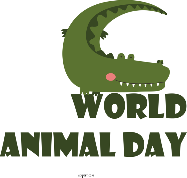 Free Holidays Leaf Logo Cartoon For World Animal Day Clipart Transparent Background