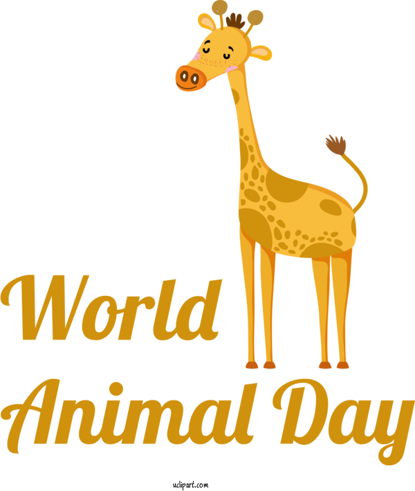 Free Holidays Giraffe Deer Lobster For World Animal Day Clipart Transparent Background