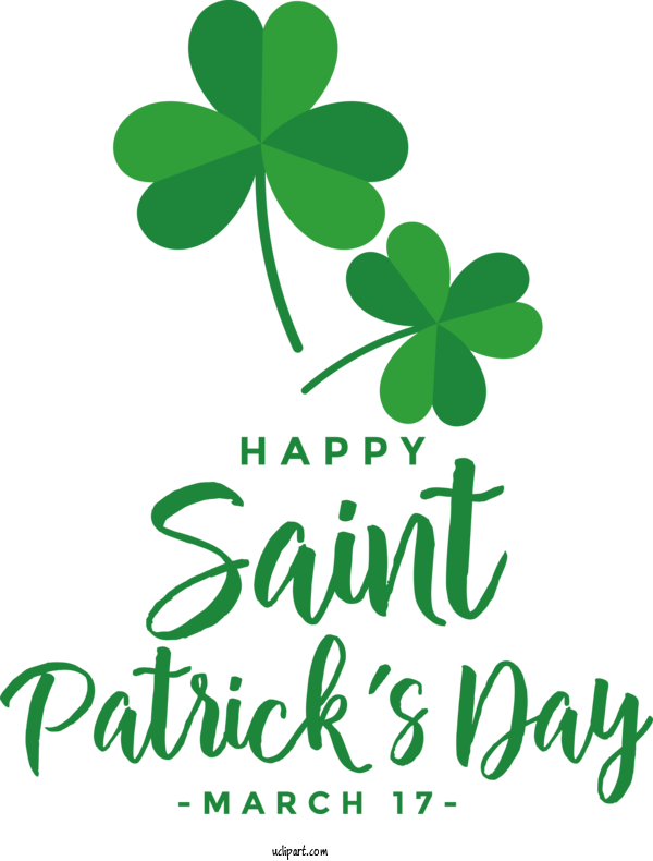 Free Holidays Leaf Flower Logo For Saint Patricks Day Clipart Transparent Background