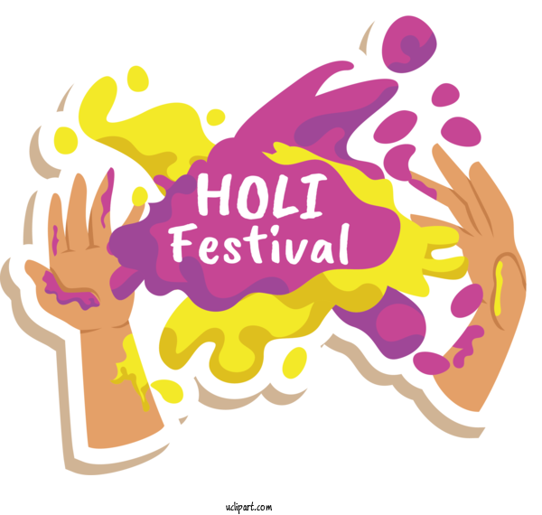 Free Holidays Christian Clip Art Drawing Festival For Holi Clipart Transparent Background