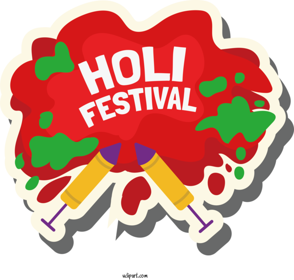 Free Holidays Logo Design Icon For Holi Clipart Transparent Background