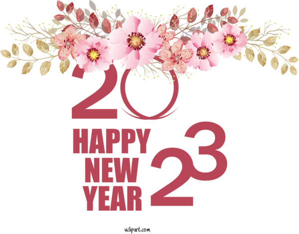 Free Holidays Floral Design Stardoll Cut Flowers For New Year 2023 Clipart Transparent Background