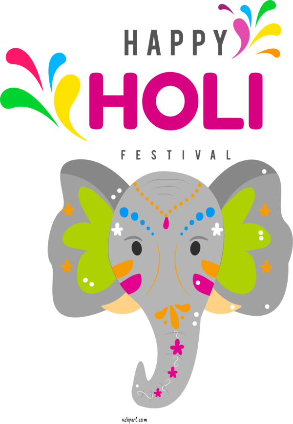 Free Holidays Holi Rangwali Holi Drawing For Holi Clipart Transparent Background