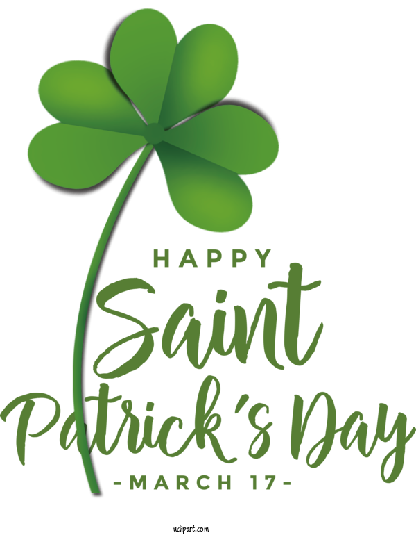 Free Holidays Leaf Logo Shamrock For Saint Patricks Day Clipart Transparent Background