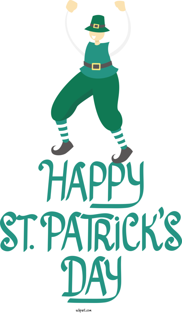 Free Holidays Tree Human Logo For Saint Patricks Day Clipart Transparent Background