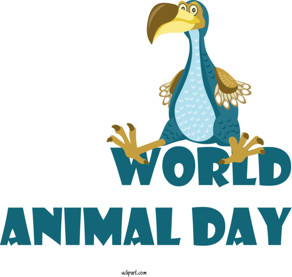 Free Holidays Birds Flightless Bird Logo For World Animal Day Clipart Transparent Background