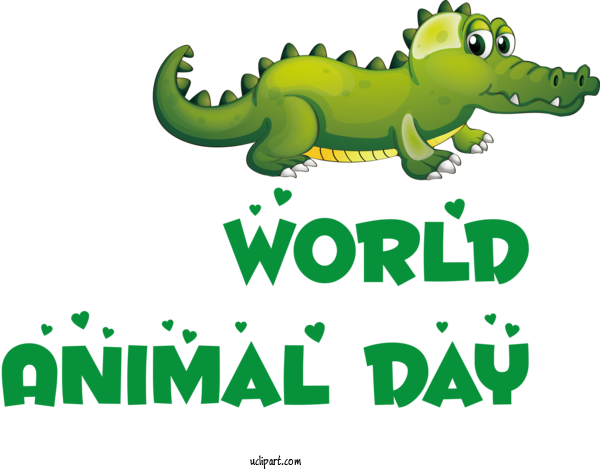 Free Holidays Crocodiles Cartoon Logo For World Animal Day Clipart Transparent Background