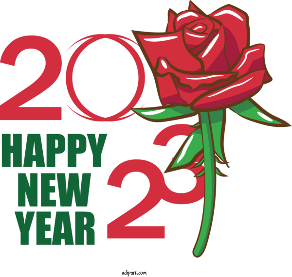 Free Holidays Garden Roses Floral Design Plant Stem For New Year 2023 Clipart Transparent Background