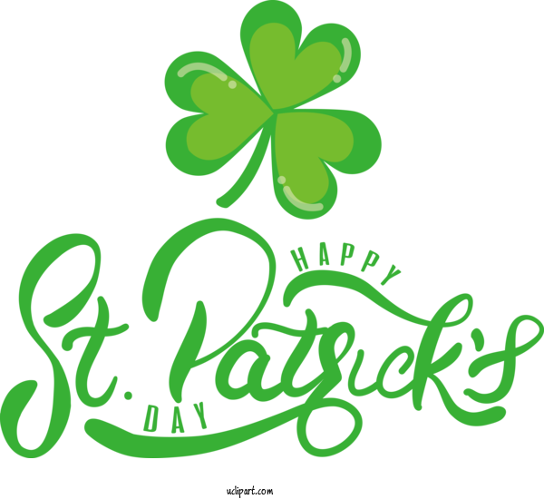 Free Holidays Four Leaf Clover Clover St. Patrick's Day For Saint Patricks Day Clipart Transparent Background