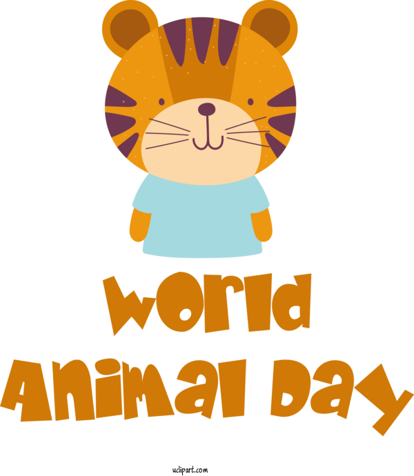 Free Holidays Small Cat Cartoon For World Animal Day Clipart Transparent Background