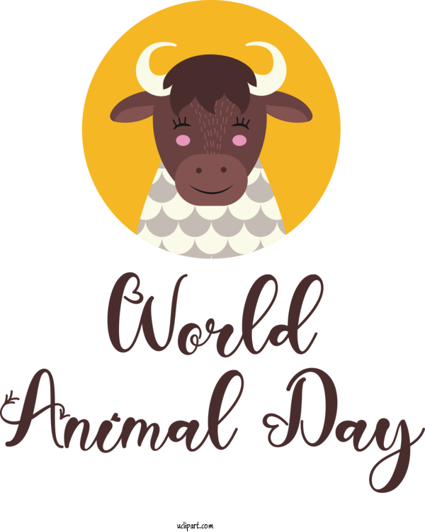 Free Holidays Cartoon Logo Meter For World Animal Day Clipart Transparent Background