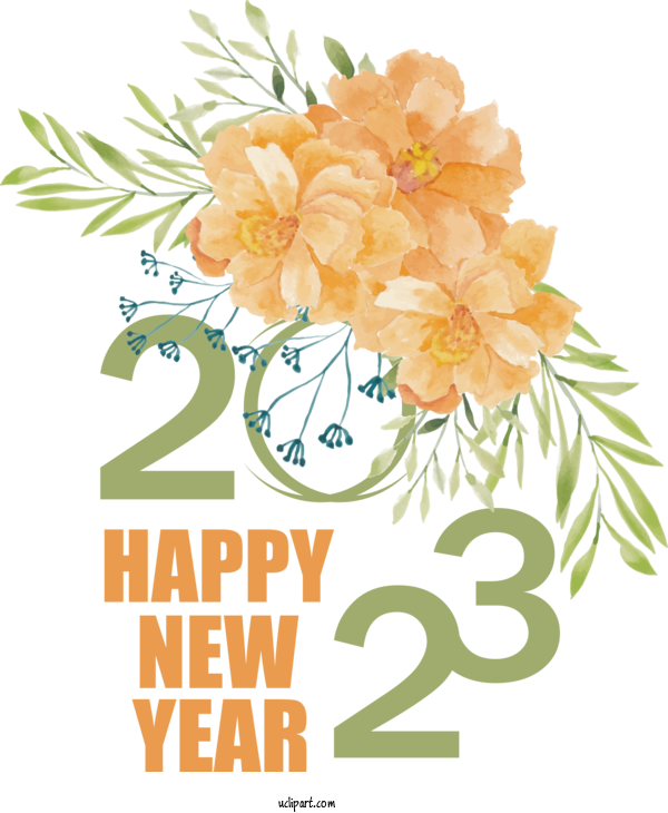 Free Holidays Design  DKNY For New Year 2023 Clipart Transparent Background