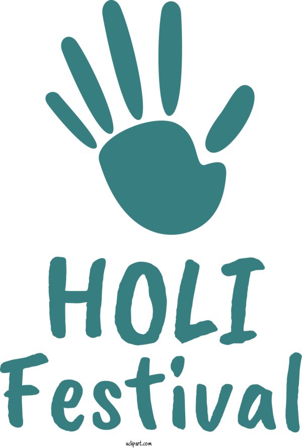 Free Holidays Logo Design Teal For Holi Clipart Transparent Background