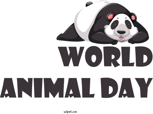 Free Holidays Design Logo Font For World Animal Day Clipart Transparent Background