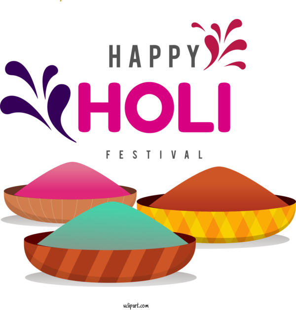 Free Holidays Holi Gulal Drawing For Holi Clipart Transparent Background