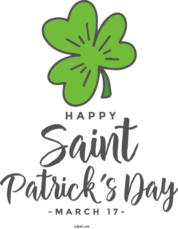Free Holidays Leaf Floral Design Logo For Saint Patricks Day Clipart Transparent Background