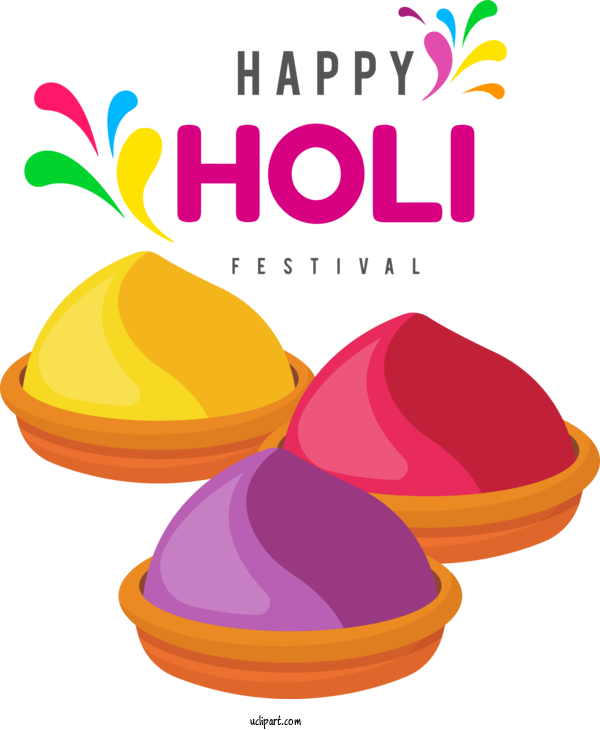Free Holidays Drawing Digital Art Icon For Holi Clipart Transparent Background