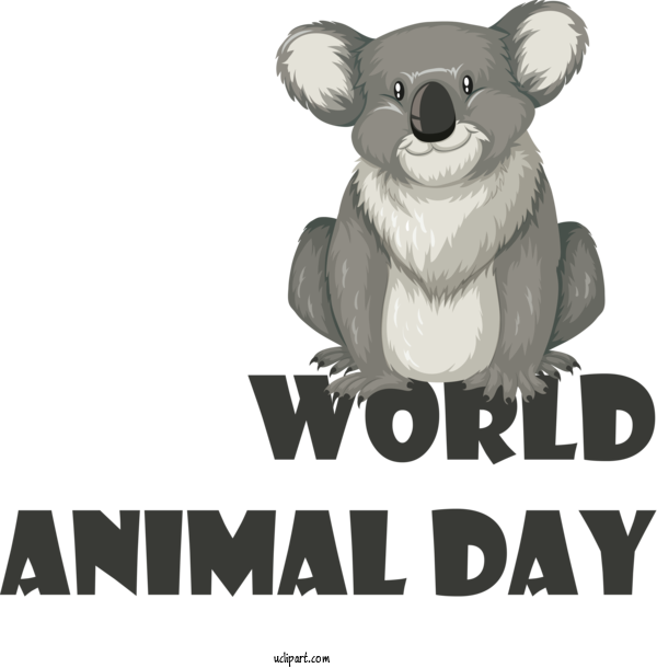 Free Holidays Koala Rodents Important For World Animal Day Clipart Transparent Background