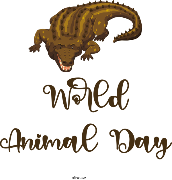 Free Holidays Dinosaur Cartoon Logo For World Animal Day Clipart Transparent Background
