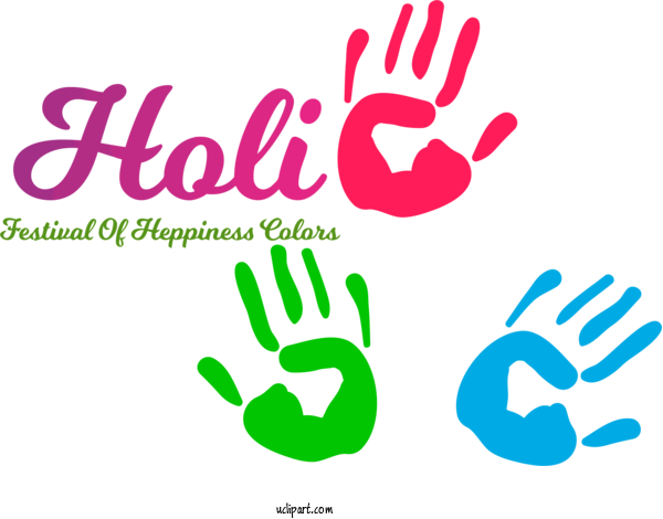 Free Holidays Holi Gulal Holiday For Holi Clipart Transparent Background
