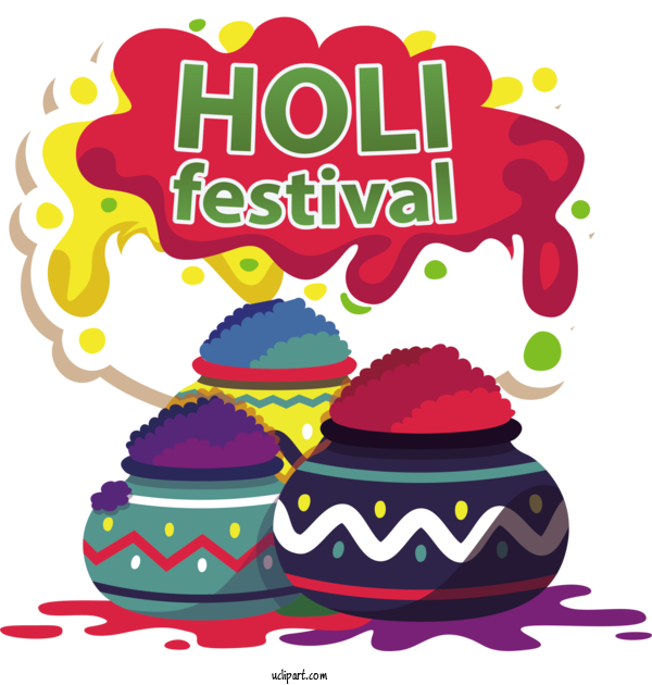 Free Holidays Holi Holiday Gulal For Holi Clipart Transparent Background