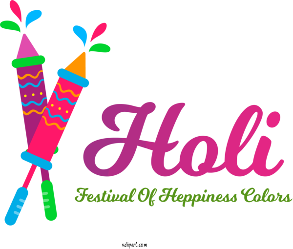 Free Holidays Logo Design Line For Holi Clipart Transparent Background
