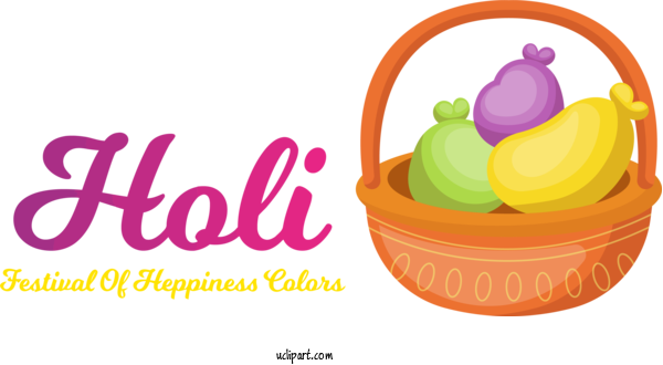 Free Holidays Design Font Purple For Holi Clipart Transparent Background