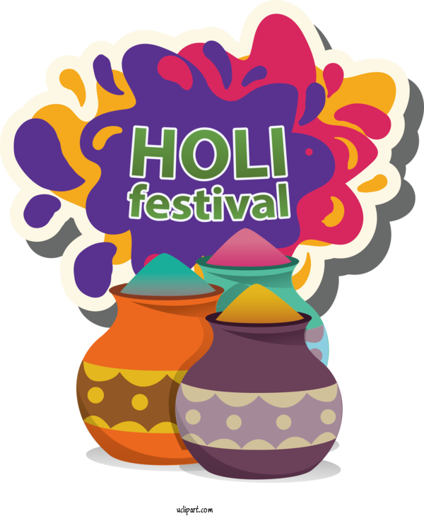 Free Holidays Holi Rangwali Holi Gulal For Holi Clipart Transparent Background