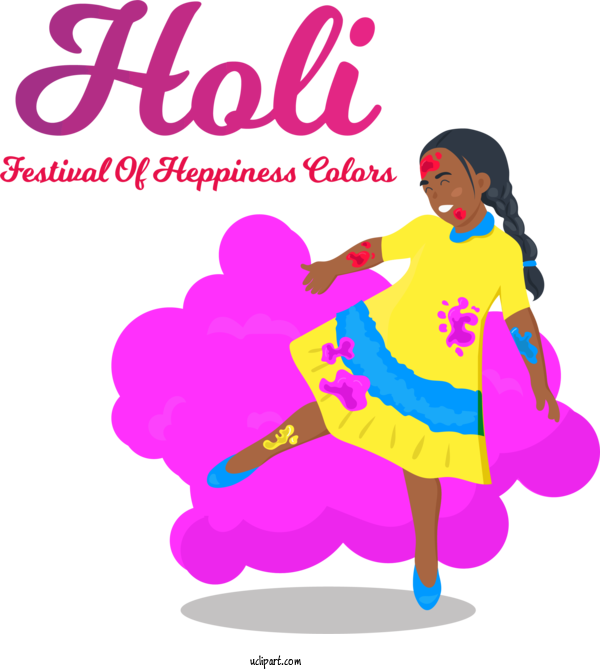 Free Holidays Holi Gulal Rangwali Holi For Holi Clipart Transparent Background