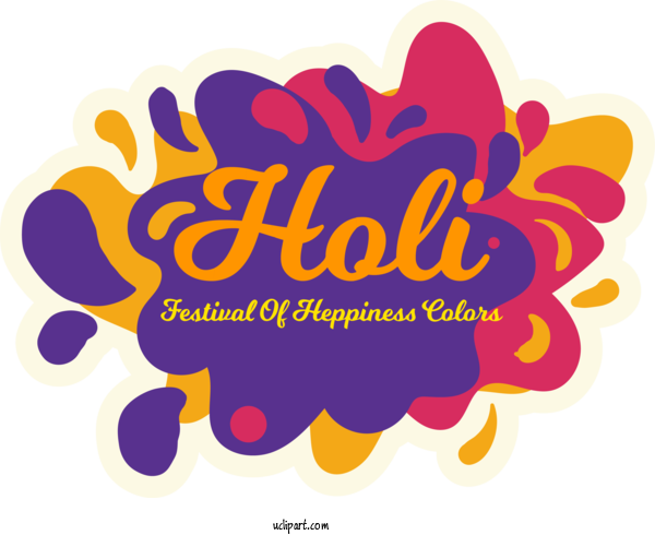 Free Holidays Logo Design Petal For Holi Clipart Transparent Background