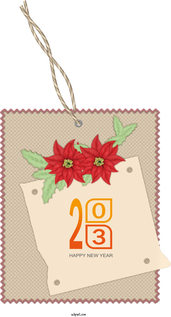 Free Holidays Christmas Greeting Card Paper For New Year 2023 Clipart Transparent Background