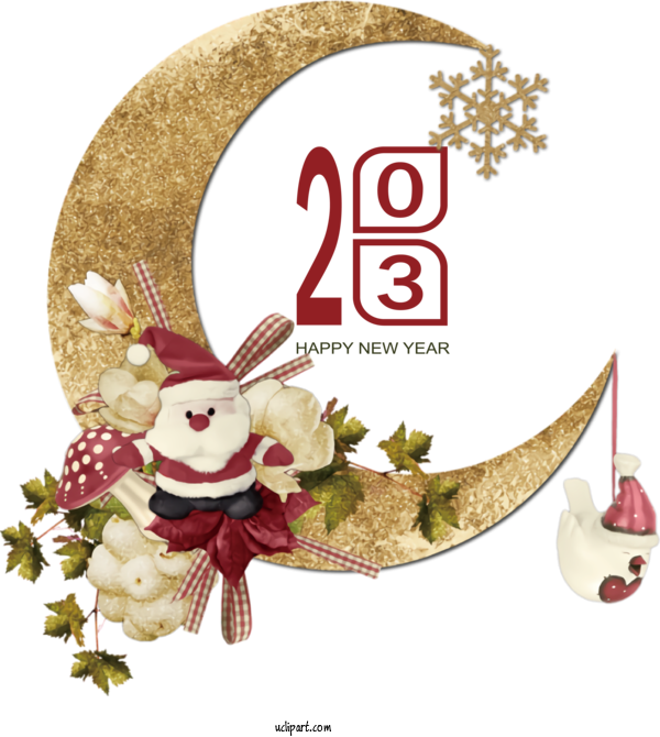 Free Holidays New Year's Day Christmas New Year For New Year 2023 Clipart Transparent Background