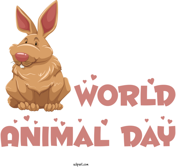 Free Holidays Hares Dog Easter Bunny For World Animal Day Clipart Transparent Background
