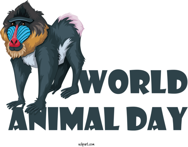 Free Holidays Human Poster Font For World Animal Day Clipart Transparent Background