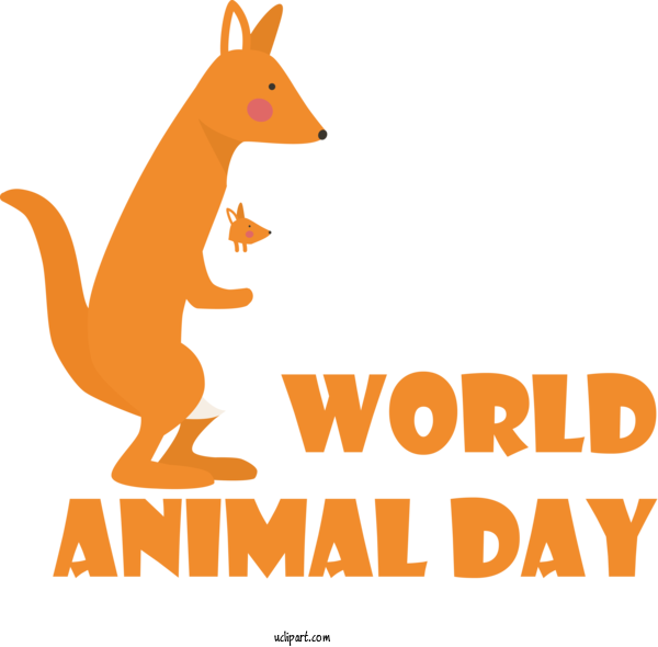 Free Holidays Red Fox Macropods Dog For World Animal Day Clipart Transparent Background