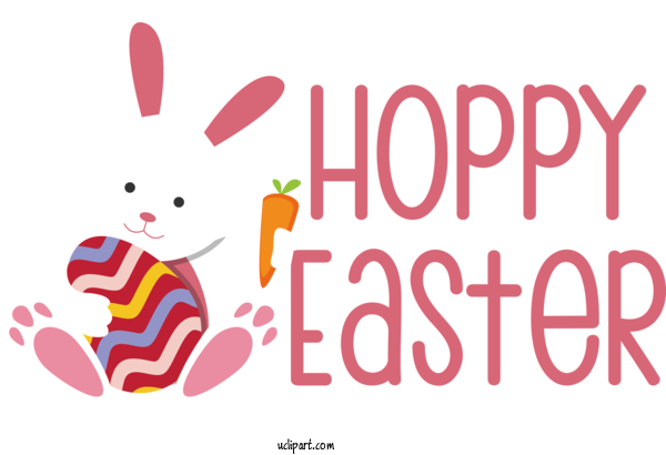 Free Holidays Easter Bunny Logo Cartoon For Easter Clipart Transparent Background