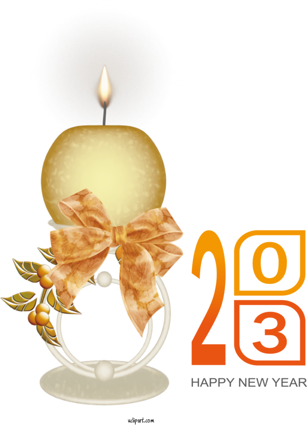 Free Holidays Candle Light Lighting For New Year 2023 Clipart Transparent Background