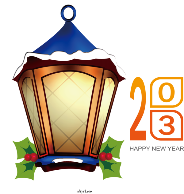 Free Holidays Lantern Light Fixture Flashlight For New Year 2023 Clipart Transparent Background