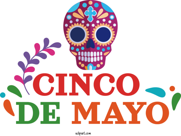 Free Holidays Logo Design Flower For Cinco De Mayo Clipart Transparent Background