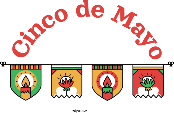 Free Holidays Design Logo Line For Cinco De Mayo Clipart Transparent Background