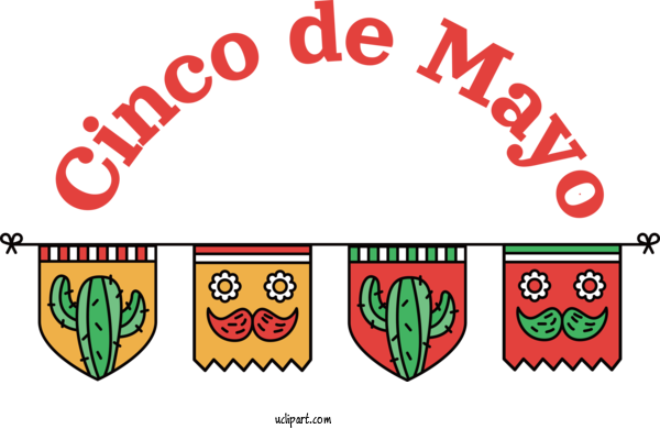 Free Holidays Logo Cartoon Plant For Cinco De Mayo Clipart Transparent Background