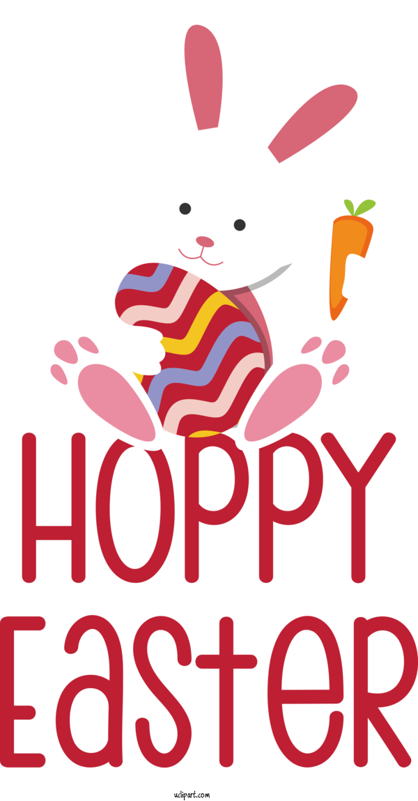 Free Holidays Easter Bunny Design Text For Easter Clipart Transparent Background