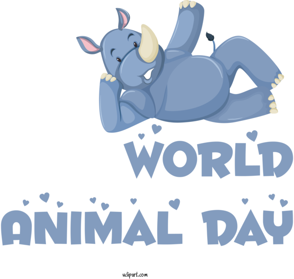Free Holidays Design Cartoon Logo For World Animal Day Clipart Transparent Background