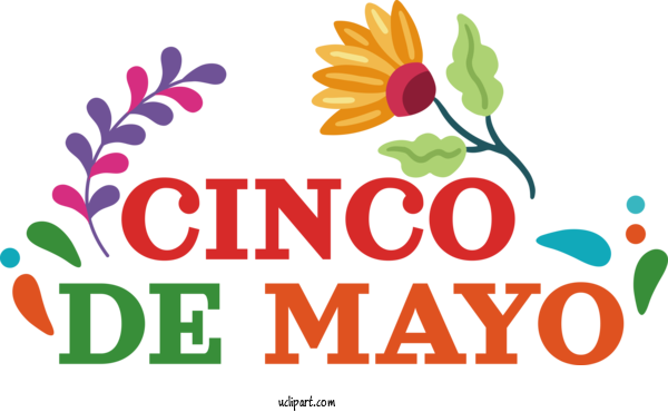 Free Holidays Flower Floral Design Logo For Cinco De Mayo Clipart Transparent Background