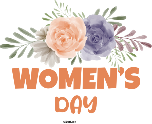 Free Holidays Design Drawing Floral Design For International Women's Day Clipart Transparent Background